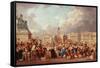 Execution in the Place de la Revolution, Paris, France-Pierre-Antoine Demachy-Framed Stretched Canvas