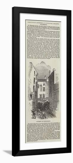 Execution of a Murderer at Nottingham, Dreadful Occurrence-null-Framed Premium Giclee Print