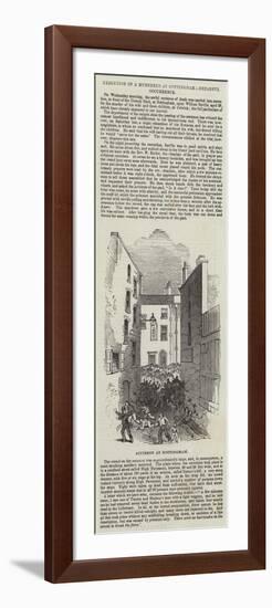 Execution of a Murderer at Nottingham, Dreadful Occurrence-null-Framed Premium Giclee Print