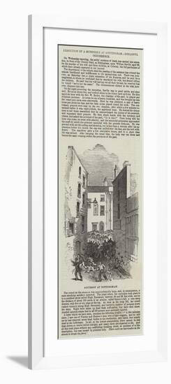 Execution of a Murderer at Nottingham, Dreadful Occurrence-null-Framed Giclee Print