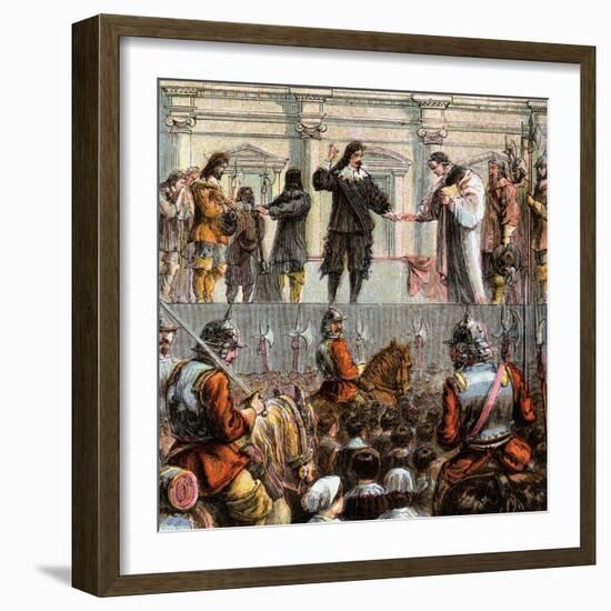 Execution of Charles I, 1649-null-Framed Giclee Print