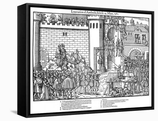 Execution of Conspirators at Amboise, French Religious Wars, March 1560-Jacques Tortorel-Framed Stretched Canvas