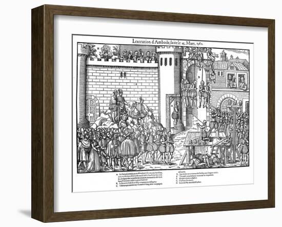 Execution of Conspirators at Amboise, French Religious Wars, March 1560-Jacques Tortorel-Framed Giclee Print