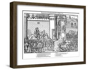 Execution of Conspirators at Amboise, French Religious Wars, March 1560-Jacques Tortorel-Framed Giclee Print