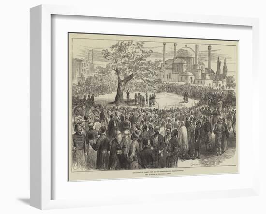 Execution of Hassan Bey at the Seraskierate, Constantinople-null-Framed Giclee Print