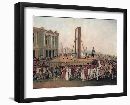 Execution of Marie Antoinette-null-Framed Art Print