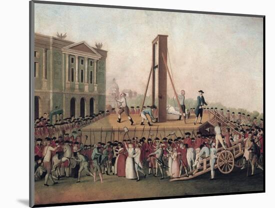 Execution of Marie Antoinette-null-Mounted Art Print