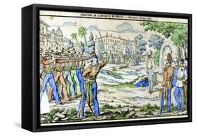 Execution of Maximilian, Emperor of Mexico, 19 June 1867-null-Framed Stretched Canvas