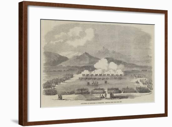 Execution of Mutineers at Peshawur, Blowing from the Guns Etc-null-Framed Giclee Print