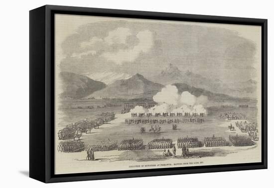 Execution of Mutineers at Peshawur, Blowing from the Guns Etc-null-Framed Stretched Canvas