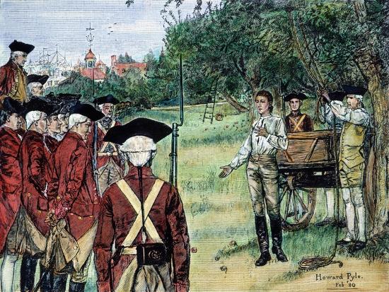 'Execution of Nathan Hale by the British in New York on September 22 ...