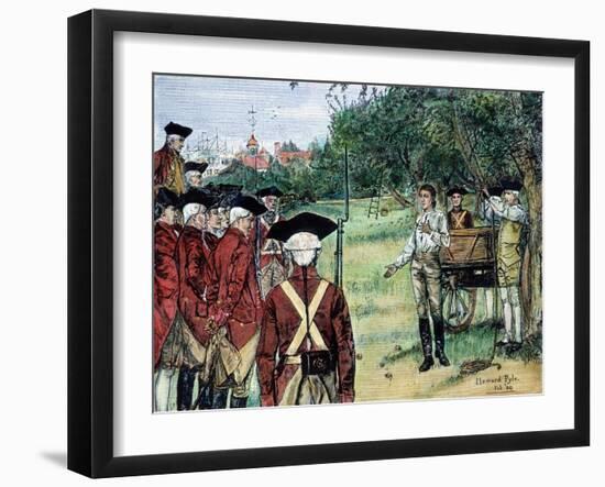Execution of Nathan Hale by the British in New York on September 22, 1776-Howard Pyle-Framed Giclee Print