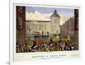 Execution of Robert Emmet in Thomas Street, 20th September 1803, 1803-null-Framed Premium Giclee Print