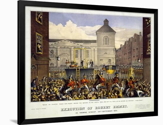 Execution of Robert Emmet in Thomas Street, 20th September 1803, 1803-null-Framed Premium Giclee Print