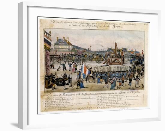 Execution of Robespierre and His Accomplices, 1794-null-Framed Giclee Print