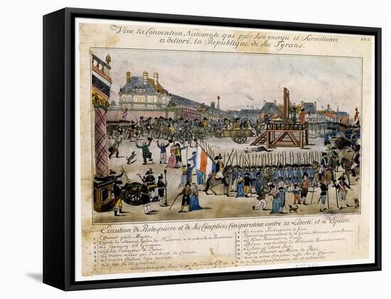 Execution of Robespierre and His Accomplices, 1794-null-Framed Stretched Canvas