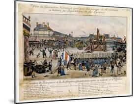 Execution of Robespierre and His Accomplices, 1794-null-Mounted Giclee Print