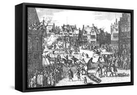 Execution of the Conspirators of the Gunpowder Plot in 1606, 1795-null-Framed Stretched Canvas
