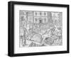 Execution of three Carthusian martyrs, Tyburn, London, 1535 (1904)-Nicolas Beatrizet-Framed Giclee Print