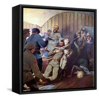 Execution of Tsar Nicholas II and His Family at Yekaterinburg, 17th July 1918-S. Sarmat-Framed Stretched Canvas