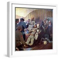 Execution of Tsar Nicholas II and His Family at Yekaterinburg, 17th July 1918-S. Sarmat-Framed Giclee Print