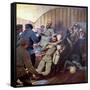 Execution of Tsar Nicholas II and His Family at Yekaterinburg, 17th July 1918-S. Sarmat-Framed Stretched Canvas