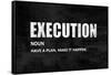 Execution on Black-Jamie MacDowell-Framed Stretched Canvas