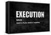 Execution on Black-Jamie MacDowell-Framed Stretched Canvas