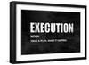 Execution on Black-Jamie MacDowell-Framed Art Print