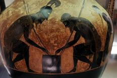Black-Figure Amphora Depicting Ajax and Achilles, C.540 Bc-Exekias-Framed Stretched Canvas