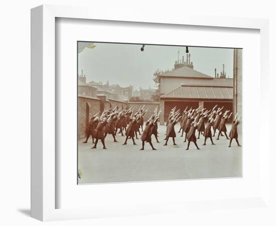 Exercise Class, Buckingham Street Girls School, Islington, London, 1906-null-Framed Photographic Print