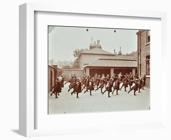 Exercise Class, Buckingham Street School, Islington, London, 1906-null-Framed Photographic Print