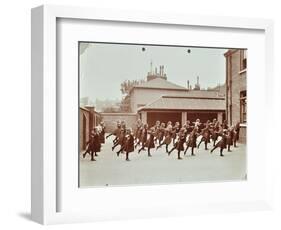 Exercise Class, Buckingham Street School, Islington, London, 1906-null-Framed Photographic Print