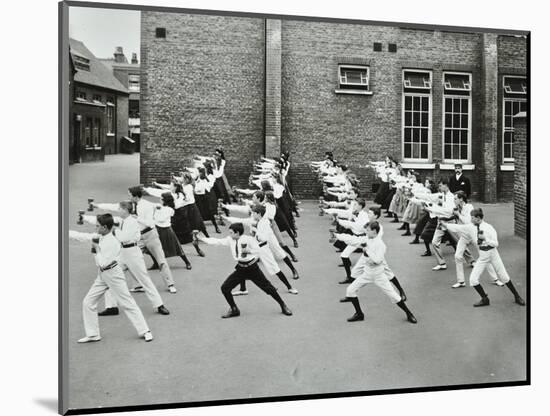 Exercise Drill, Crawford Street School, Camberwell, London, 1906-null-Mounted Photographic Print