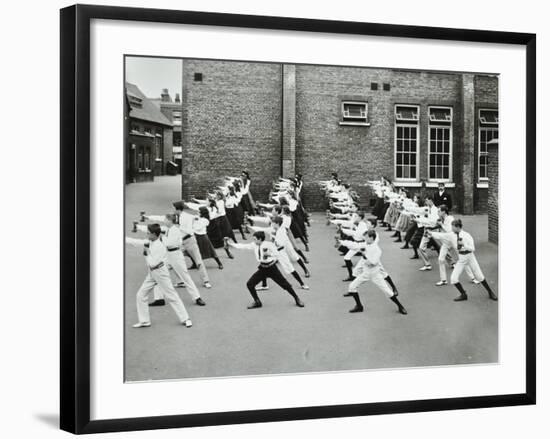 Exercise Drill, Crawford Street School, Camberwell, London, 1906-null-Framed Photographic Print