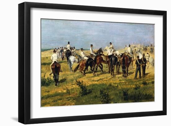 Exercise of Recruits, 1885-1890-Giovanni Fattori-Framed Giclee Print