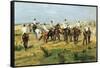 Exercise of Recruits-Giovanni Fattori-Framed Stretched Canvas