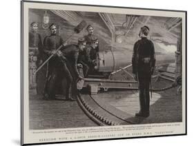 Exercise with a 6-Inch Breech-Loading Gun on Board HMS Conqueror-Charles Joseph Staniland-Mounted Giclee Print