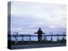 Exercising Beside the Water, Vashon Island, Washington State-Aaron McCoy-Stretched Canvas