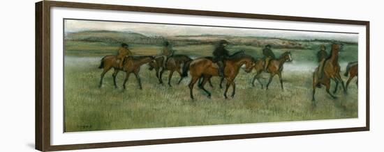 Exercising Racehorses, C1880-Edgar Degas-Framed Giclee Print