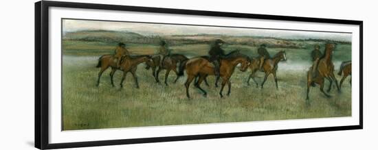 Exercising Racehorses, C1880-Edgar Degas-Framed Giclee Print