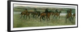 Exercising Racehorses, C1880-Edgar Degas-Framed Giclee Print