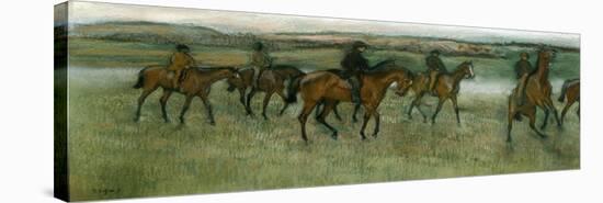 Exercising Racehorses, C1880-Edgar Degas-Stretched Canvas