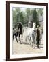 Exercising Some Trotting Champion Mares at Woodburn Farm, Kentucky, 1890s-null-Framed Giclee Print