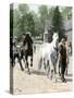 Exercising Some Trotting Champion Mares at Woodburn Farm, Kentucky, 1890s-null-Stretched Canvas