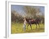 Exercising the Horse,-Edward Dawson-Framed Giclee Print