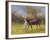 Exercising the Horse,-Edward Dawson-Framed Giclee Print