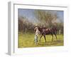 Exercising the Horse,-Edward Dawson-Framed Giclee Print