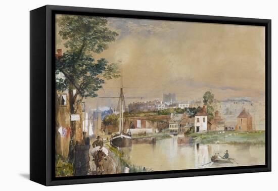 Exeter and the Canal Basin, 1835-40-John Gendall-Framed Stretched Canvas