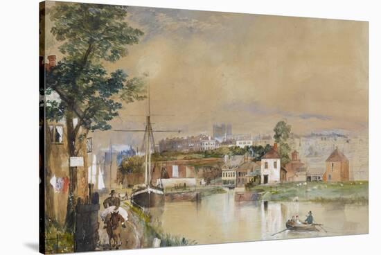 Exeter and the Canal Basin, 1835-40-John Gendall-Stretched Canvas